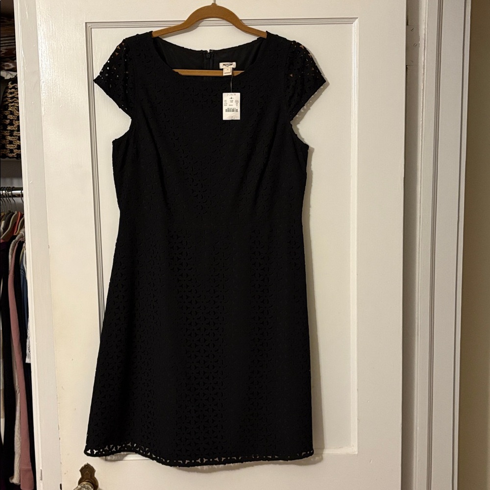 J. Crew Black Textured Dress